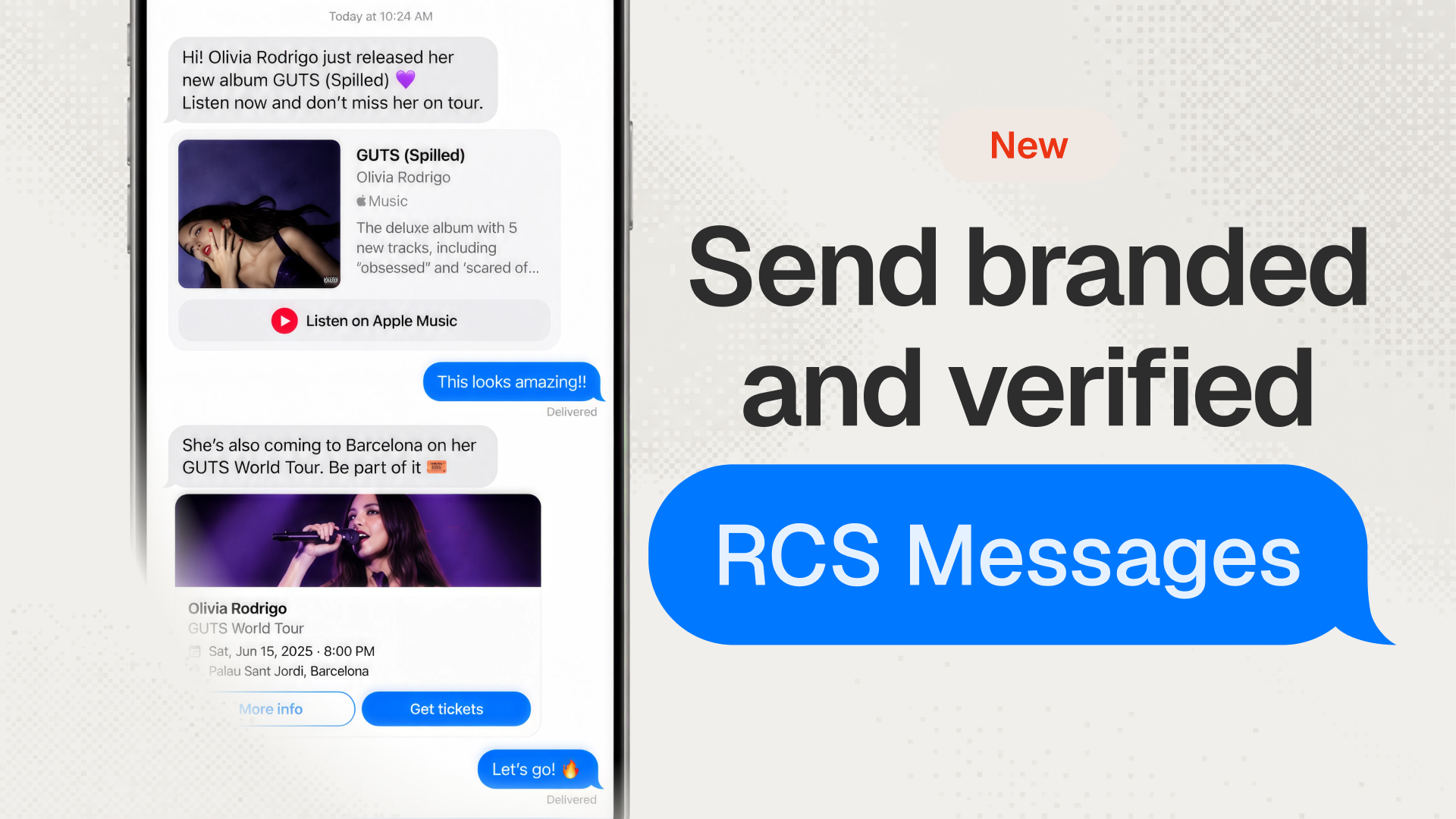 RCS messages through Zernio