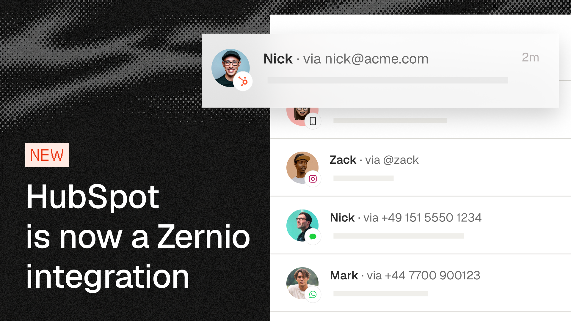 HubSpot inbox sync in Zernio