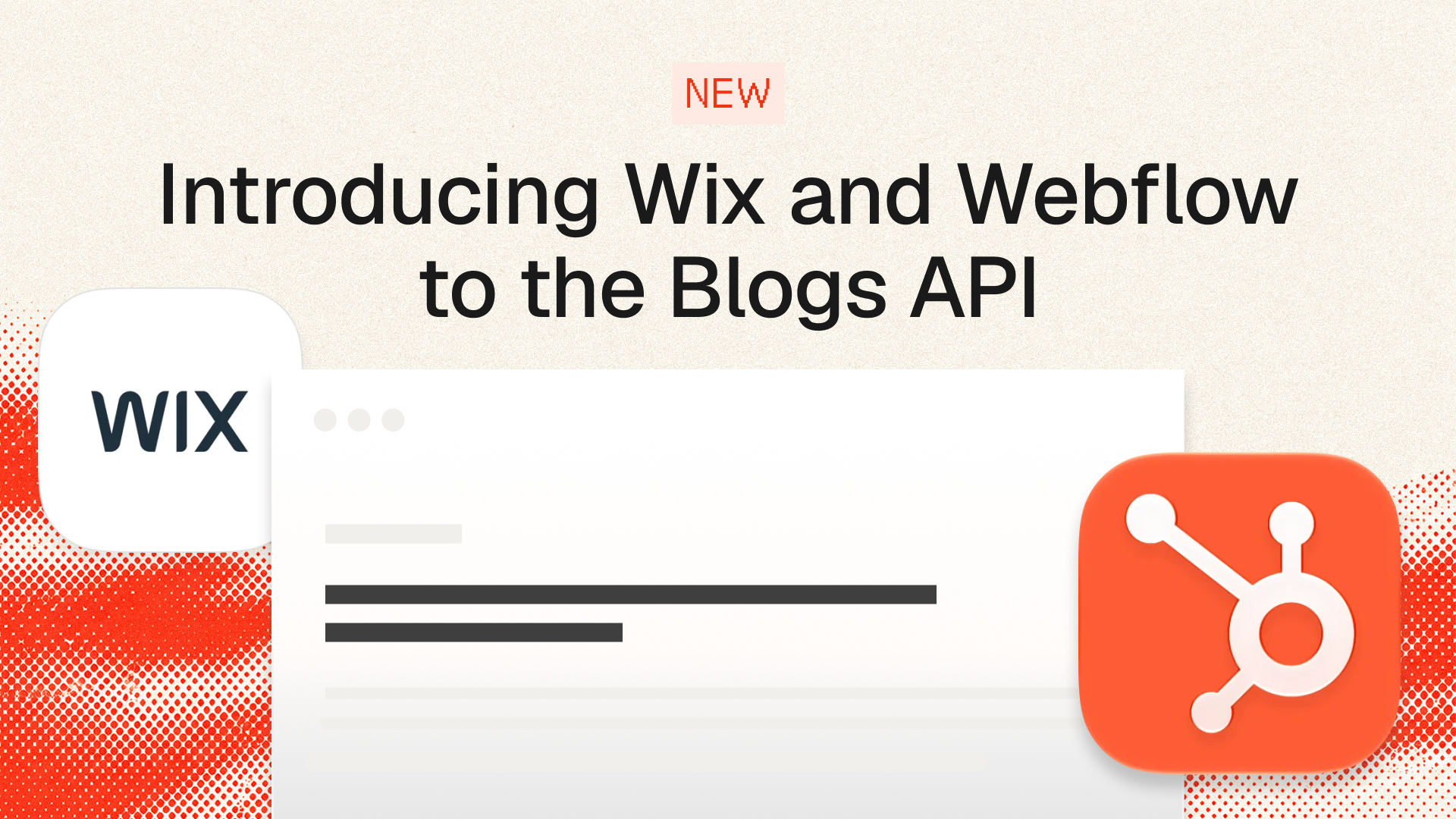 Wix and Webflow in the Zernio Blogs API