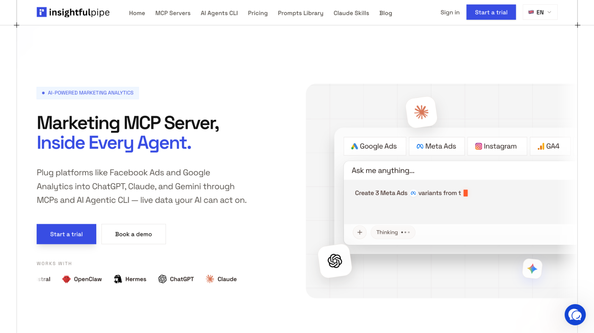 InsightfulPipe MCP Server for cross-platform marketing analytics and campaign management