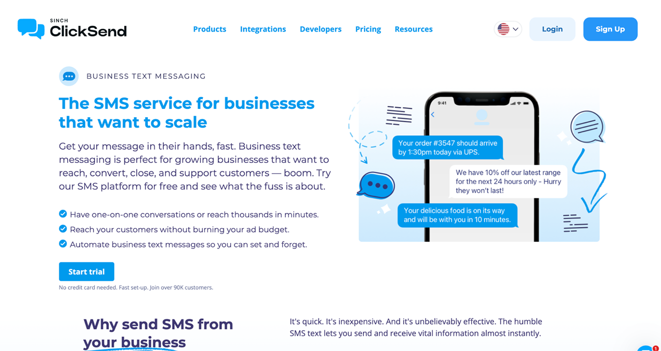 ClickSend SMS API