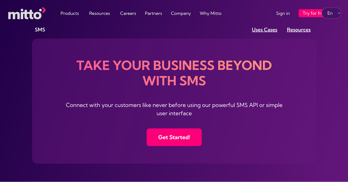 Mitto SMS API