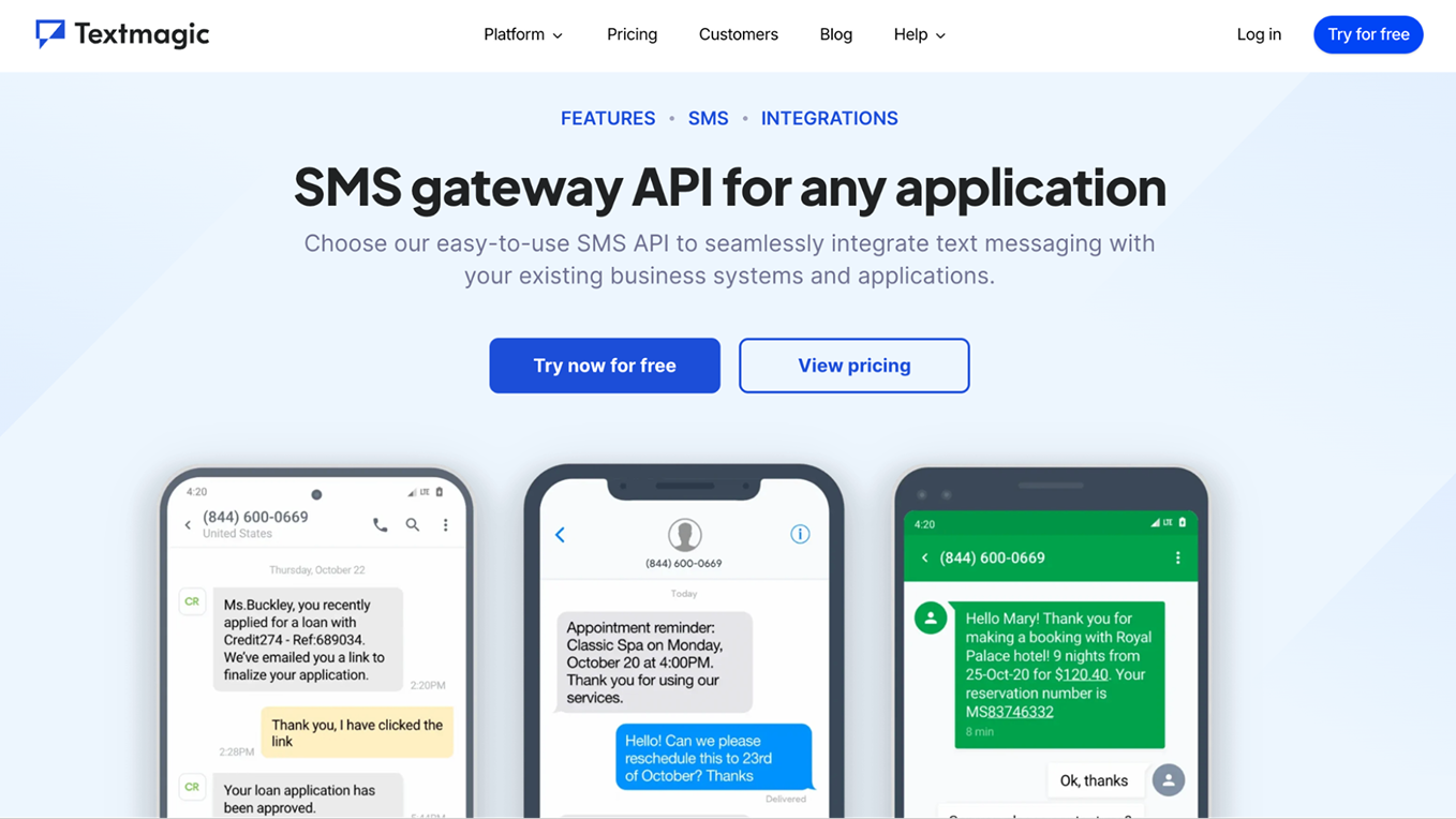 Textmagic SMS API