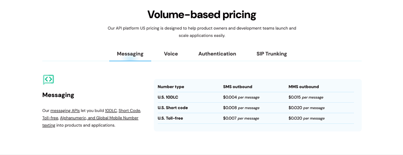 Bandwidth pricing