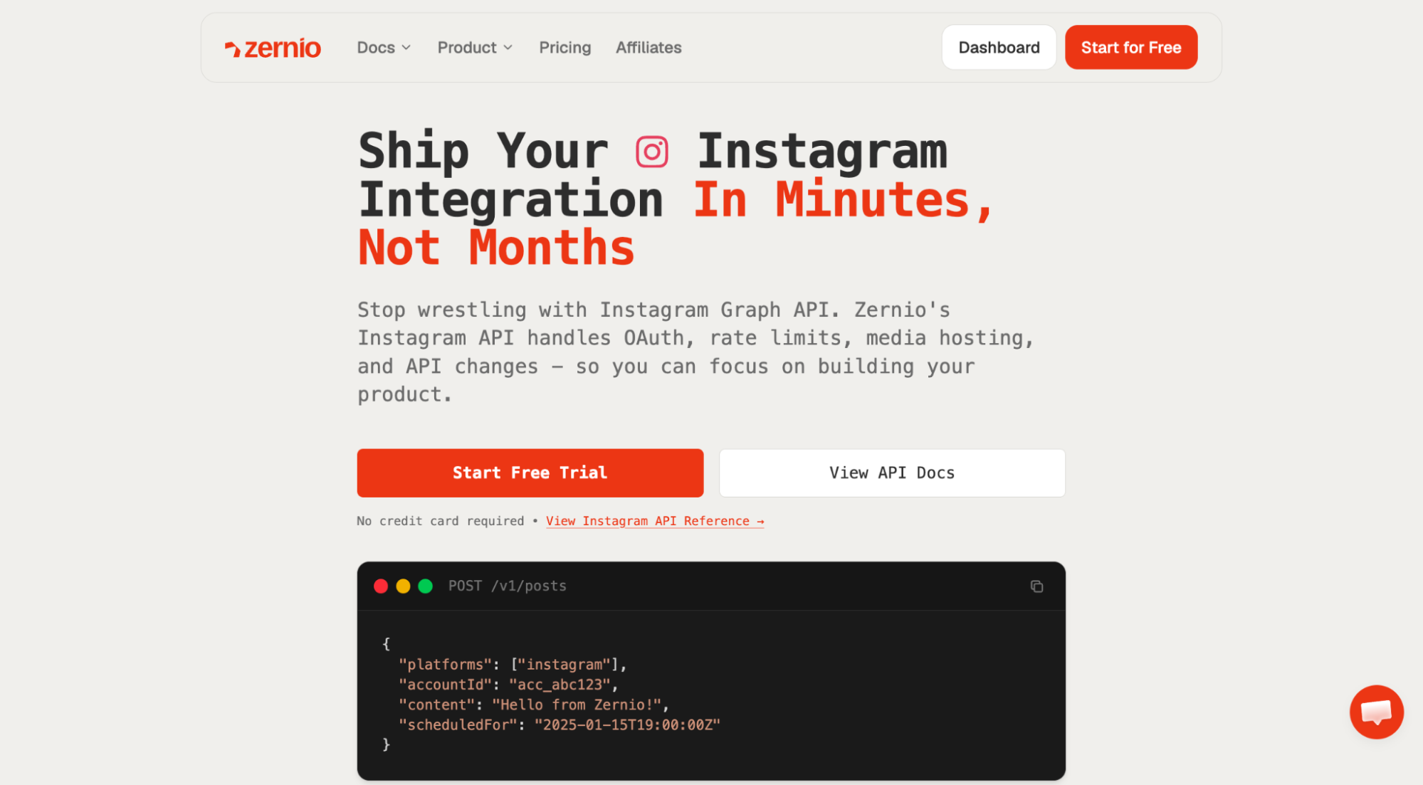 Zernio is a social media API to post to multiple instagram accounts