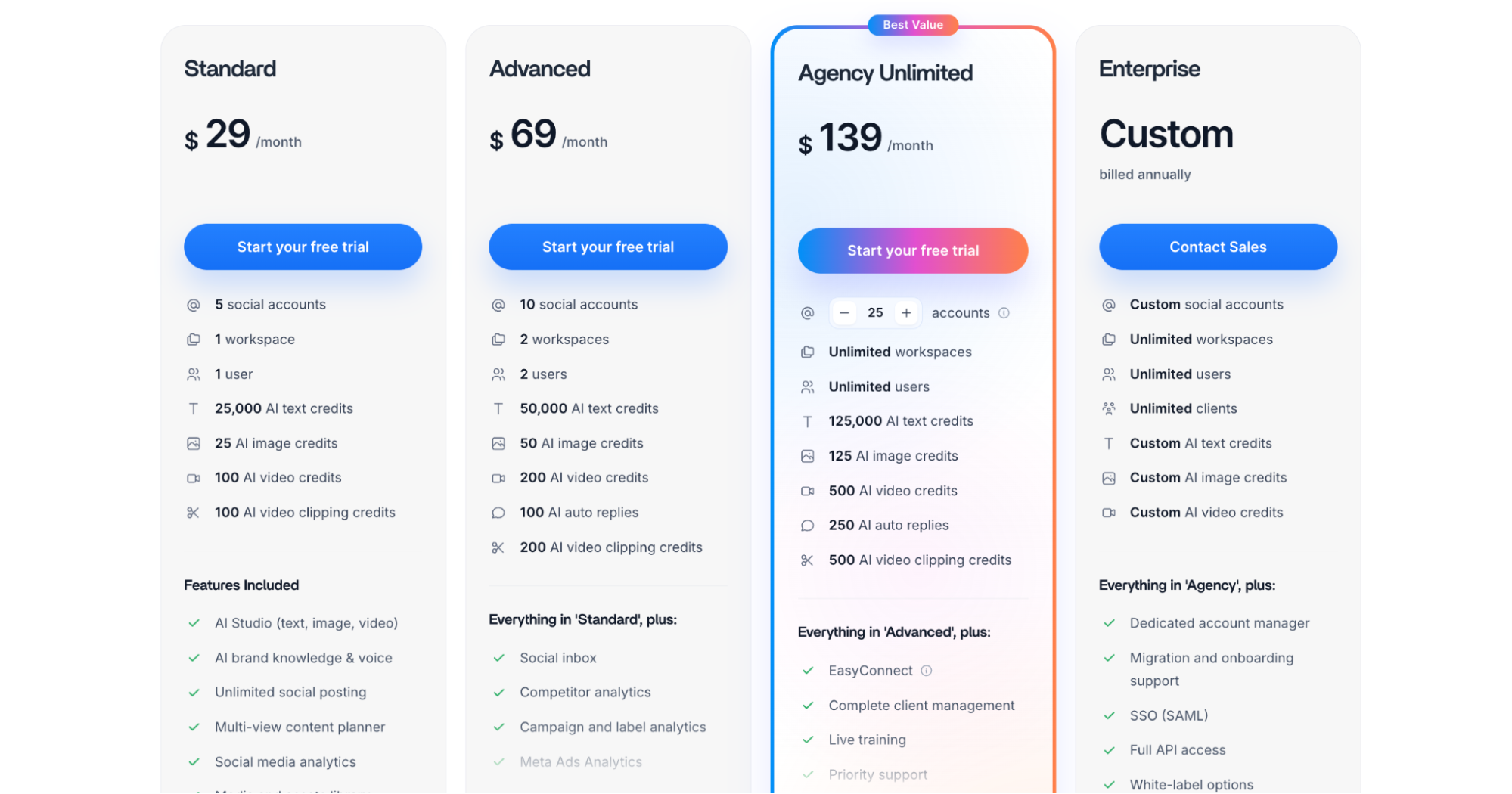 ContentStudio pricing plans