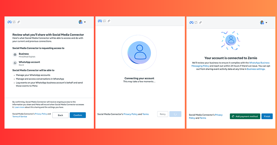 Embedded Signup completion screen for WhatsApp Coexistence