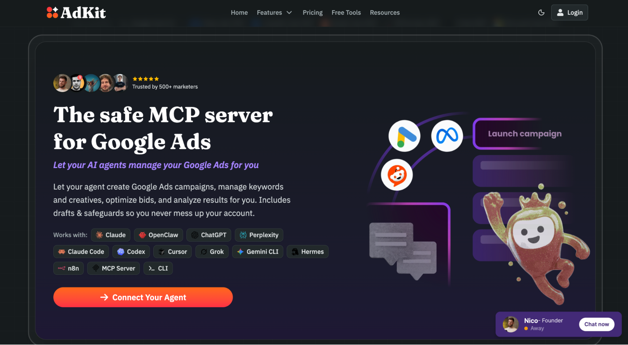 AdKit MCP Server for keyword management, bid optimisation, and competitor ad research