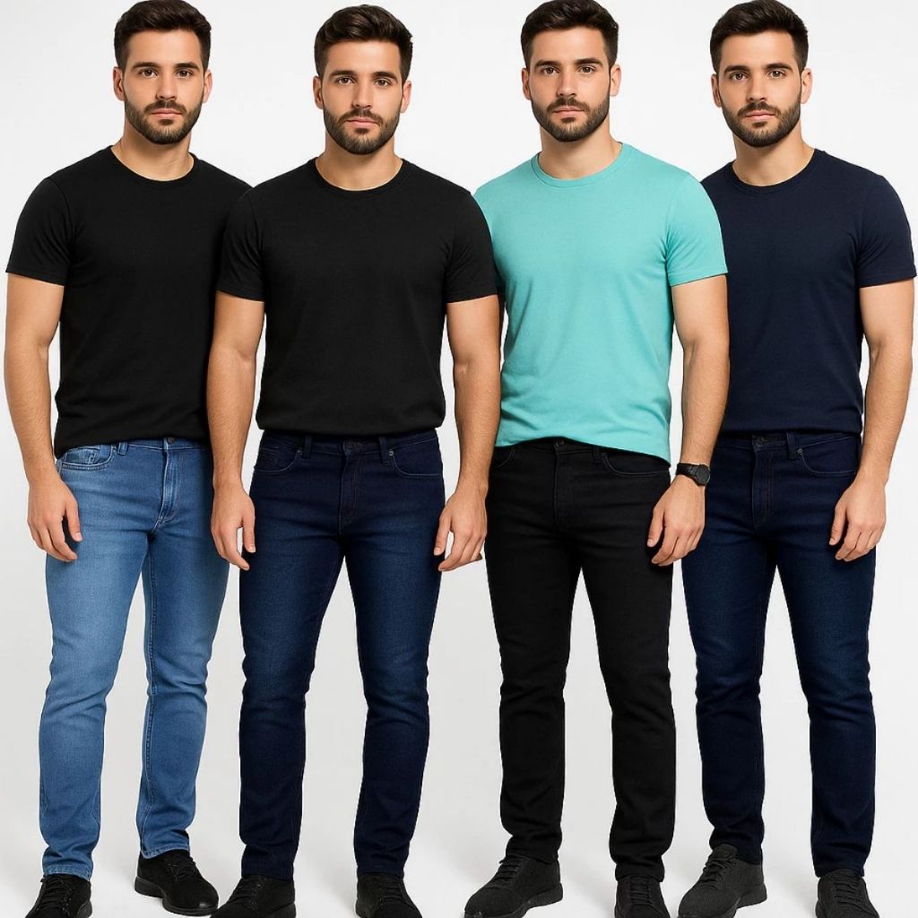 👖 OFERTA IMPERDÍVEL DO DIA: Kit 4 Calças Jeans Premium