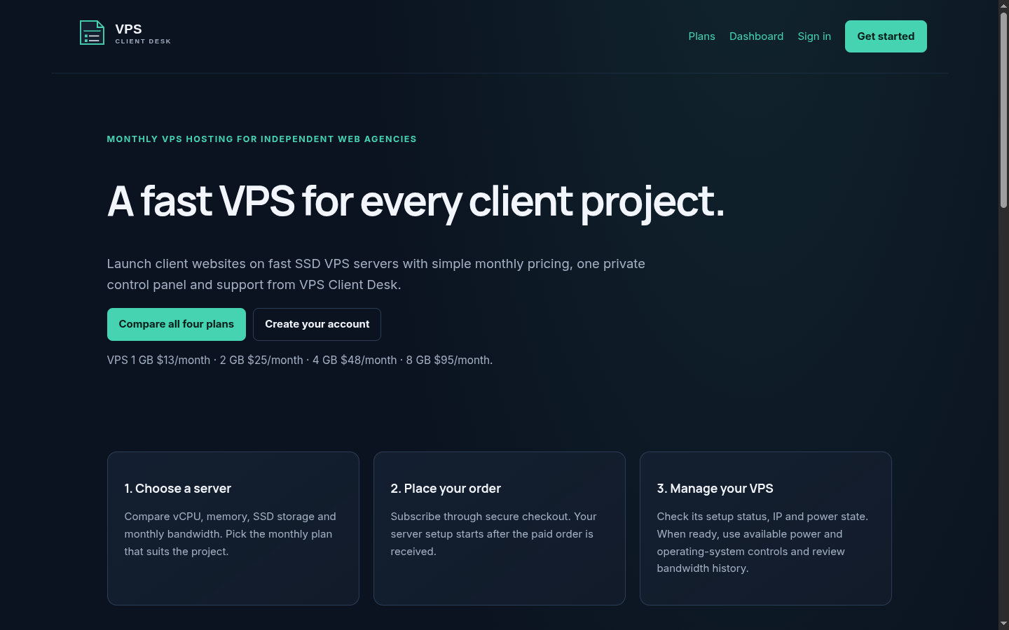 VPS Client Desk screenshot